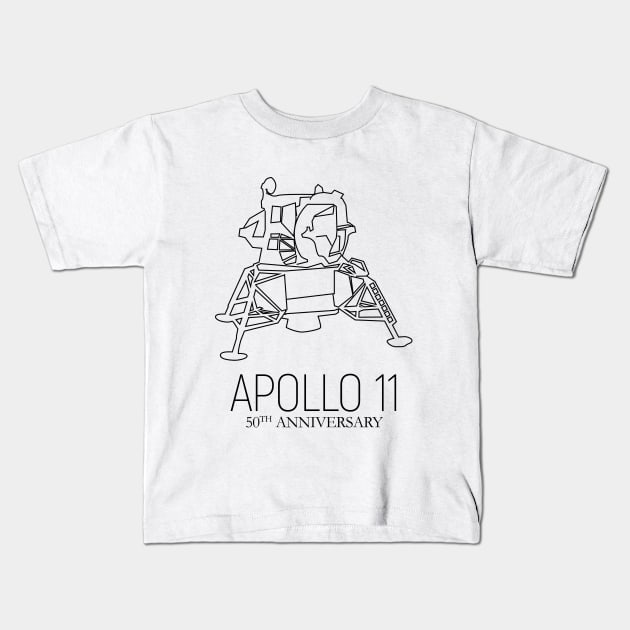 Apollo 11 50th Anniversary Kids T-Shirt by renzkarlo